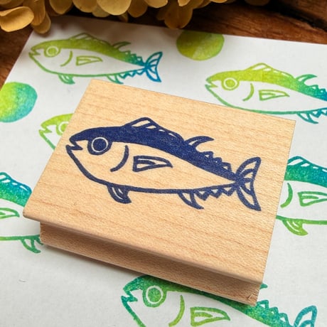 7月1日販売開始＊【マグロ】デザインはんこ30x40mm_R1335