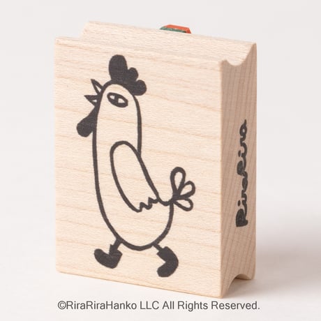 【ニワトリさん】デザインはんこ30x40mm_R044