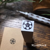 【サッカー10ｍｍ角】絵文字はんこ10x10mm_R102
