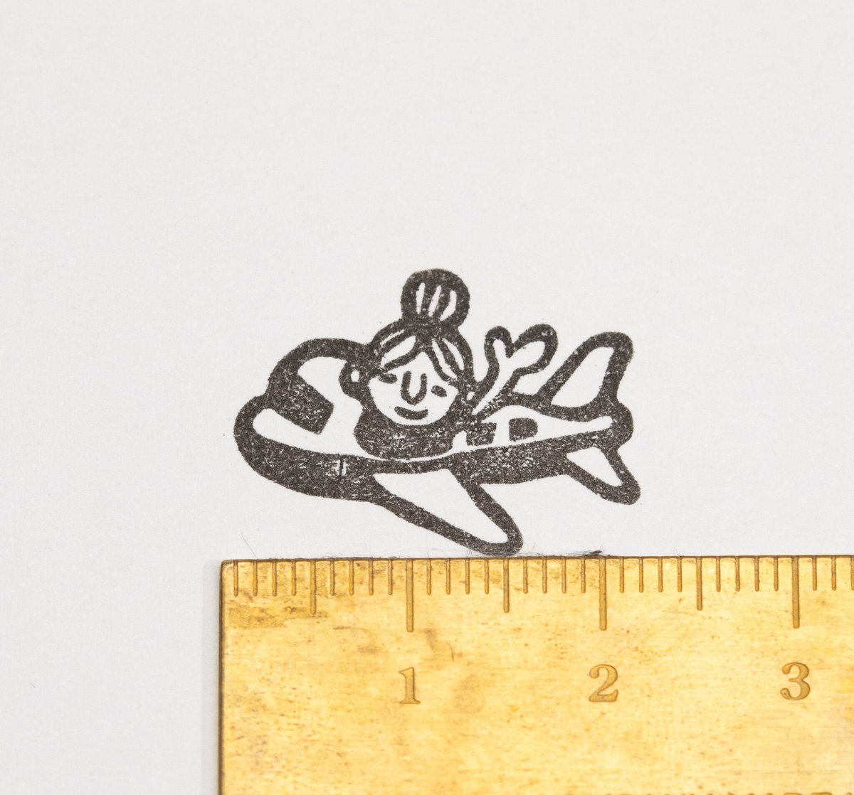 【994】ラバースタンプ  空中ぶら～んこ ブラウニー 994】ラバースタンプ 空中ぶら～んこ ブラウニー