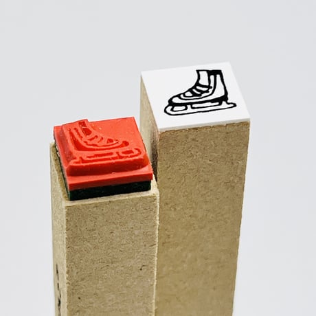 【スケート靴10mm角】絵文字はんこ10x10mm_R678