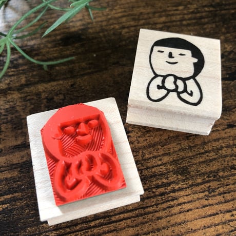 【まもるくんのキュンキュン】デザインはんこ26x30mm_R192