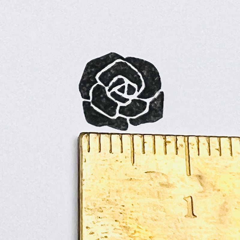 推し活にも】バラ＊10㎜角＊ラバースタンプ＊R676 | RiraRira