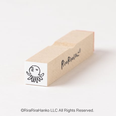 【タコ10mm角】絵文字はんこ10x10mm_R680