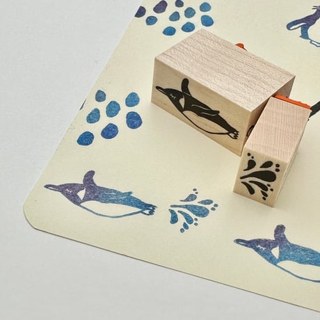 【50％ OFF SALE 】 【ペンギンはんこセット】デザインはんこ_RS045_y