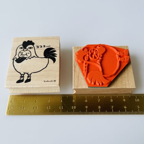 【岩井係長のにわとりコココッ！】デザインはんこ40x48mm_R560