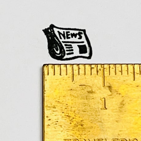 【ニュース10mm角】絵文字はんこ10x10mm_R681