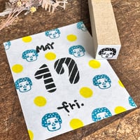 【和田福笑ちゃんの顔だけ10mm角】絵文字はんこ10x10mm_R533