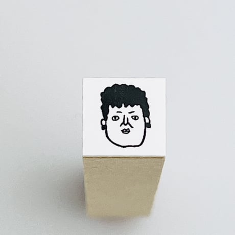 【関さんの顔だけ10mm角】絵文字はんこ10x10mm_R657