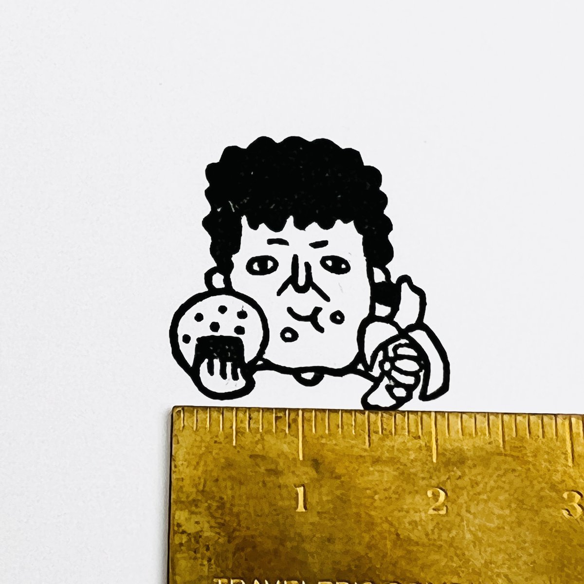 もぐもぐ関さん＊26mmx30mm＊ラバースタンプ＊R684 | RiraRira