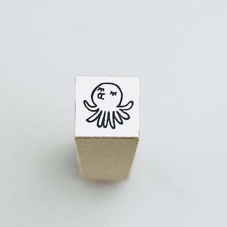 【タコ10mm角】絵文字はんこ10x10mm_R680