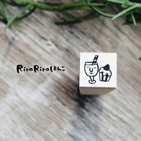 【おやつ・スイーツ・カフェ】絵文字はんこ