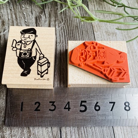 【岩井係長の旅行】デザインはんこ30x40mm_R459