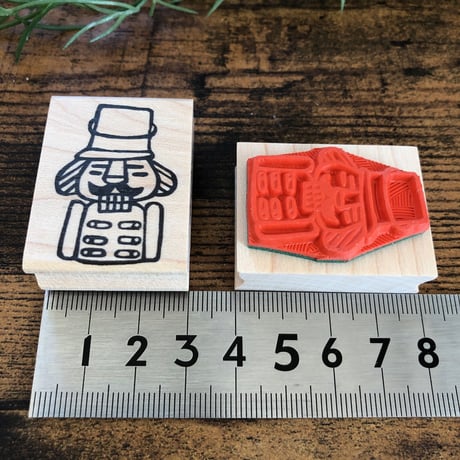 【いまだけ特別500円】 【くるみ割り人形】デザインはんこ30x40mm_R271