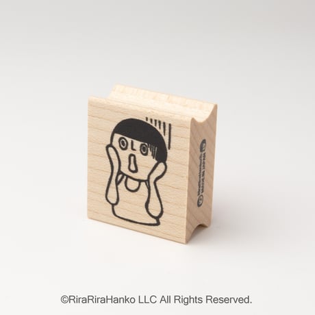 【まもるくんの叫び】デザインはんこ26x30mm_R1039