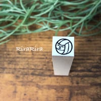 【バレーボール10mm角】絵文字はんこ10x10mm_R290