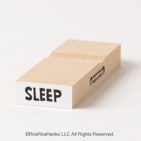【SLEEP(睡眠)】文字はんこ8x20mm_R492_o