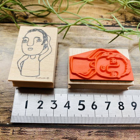 【アランくんのどうも！】デザインはんこ30x48mm_R425