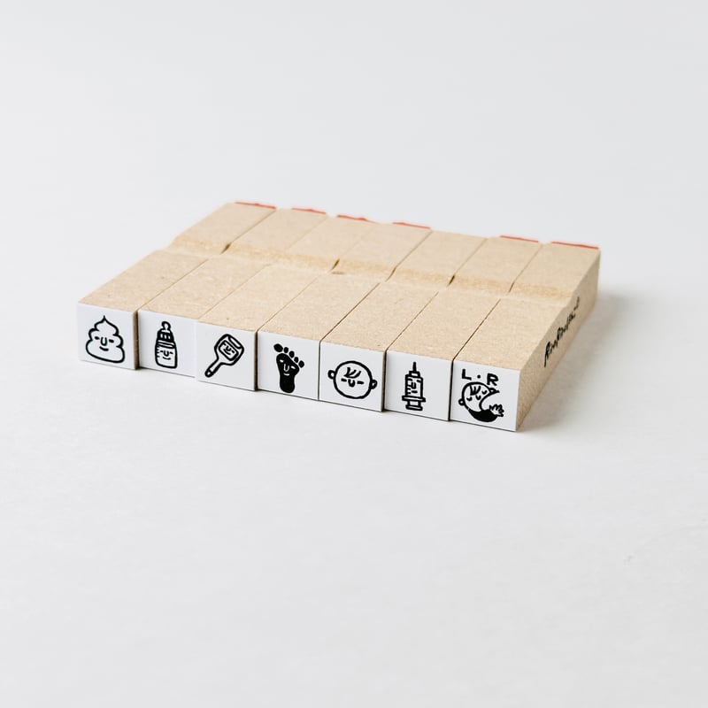 子育て応援7本セット】はんこセット_RS023 | RiraRiraはんこストア