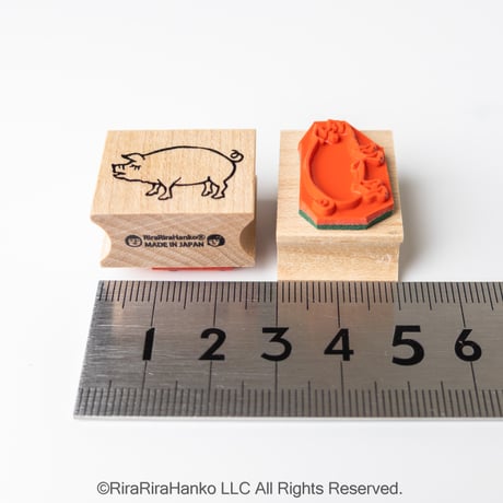 7月1日一般販売開始＊【ブタさん】デザインはんこ20x26mm_R1323