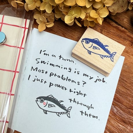 7月1日販売開始＊【マグロ】デザインはんこ30x40mm_R1335