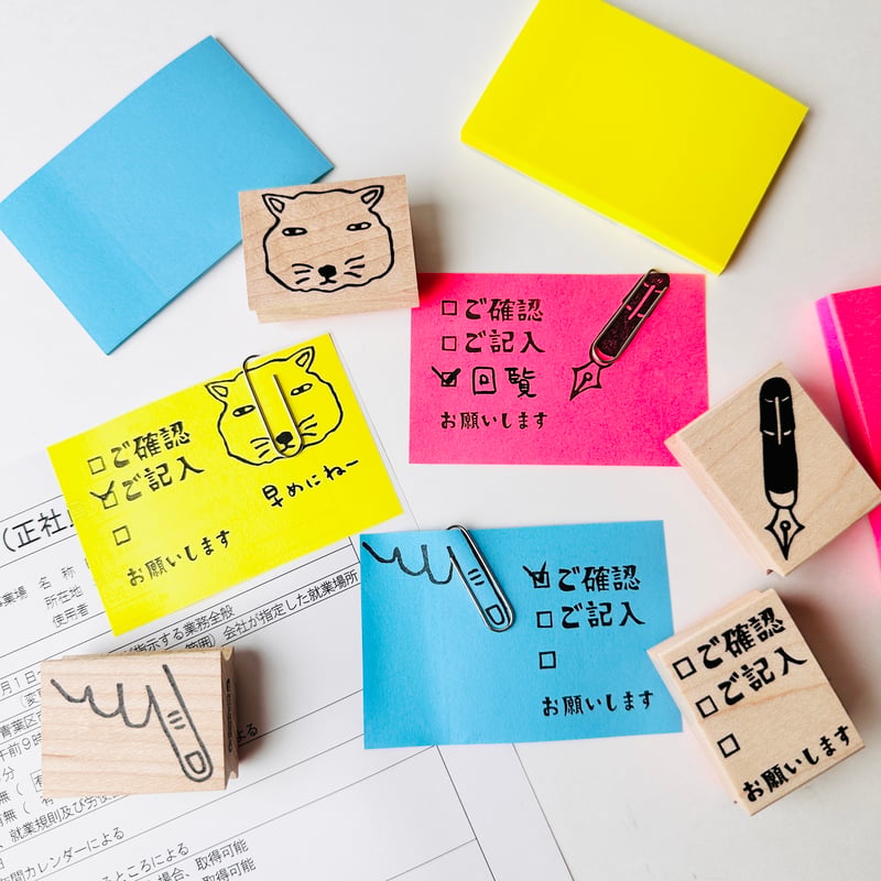 クリップチベットギツネ】デザインはんこ30x40mm_R944 | RiraRira 