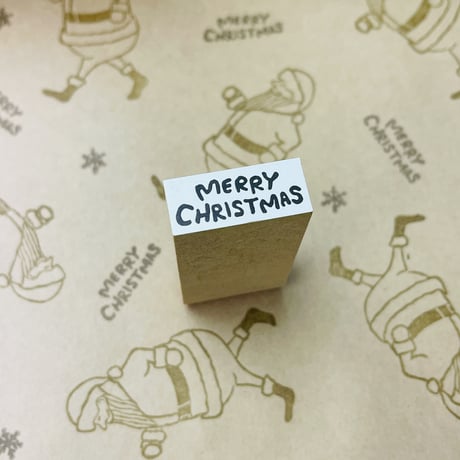 【MerryChristmas（メリークリスマス）】文字はんこ12x28mm_R555_o