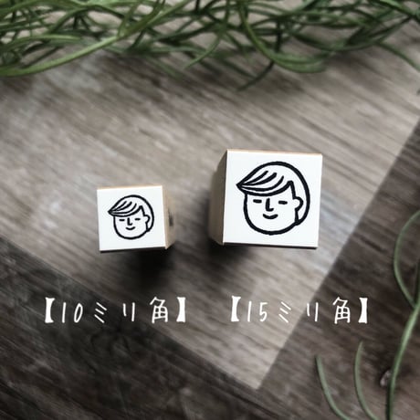 【マカロンくんの顔だけ10mm角】絵文字はんこ10x10mm_R365