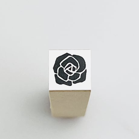 【バラ10mm角】絵文字はんこ10x10mm_R676