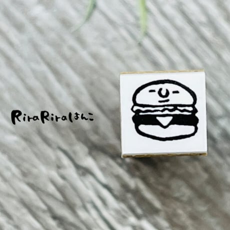 【ハンバーガー】絵文字はんこ