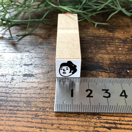 【おすもうさんの顔だけ15mm角】デザインはんこ15x15mm_R003