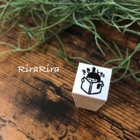 まもるくん ききました☆ラバースタンプ＊15㎜角＊R002