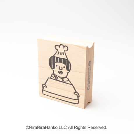 【たまよちゃんのコック】デザインはんこ40x48mm_R1045