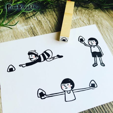 【おにぎり】絵文字はんこ