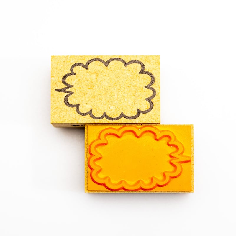 もくもく吹き出し＊25mmx40mm＊ラバースタンプ＊R790_o | RiraRira