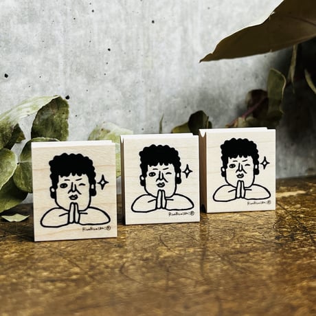 【関さんのお願い】デザインはんこ26x30mm_R686