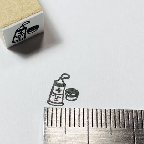 【ぬり薬・皮膚科10mm角】絵文字はんこ10x10mm_R453
