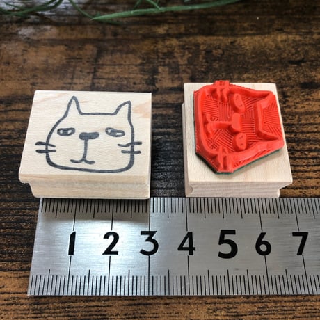 【ゆるねこにゃん吉】デザインはんこ26x30mm_R276