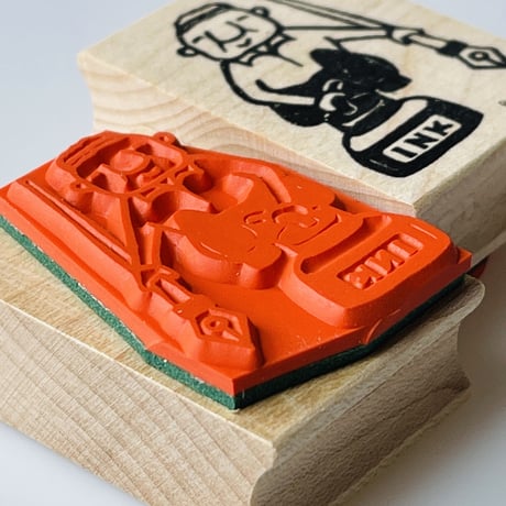 【岩井係長のインクカーリング】デザインはんこ30x40mm_R591