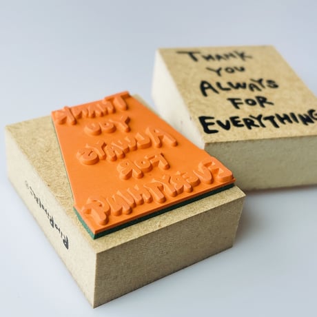 【THANK YOU ALWAYS FOR EVERYTHING】文字はんこ40x50mm_R527_o