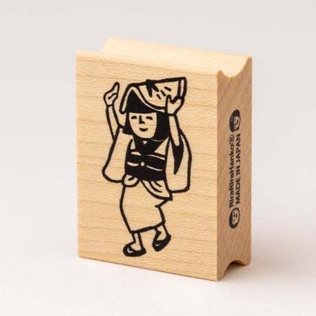 【みよこちゃんの阿波踊り】デザインはんこ30x40mm_R997