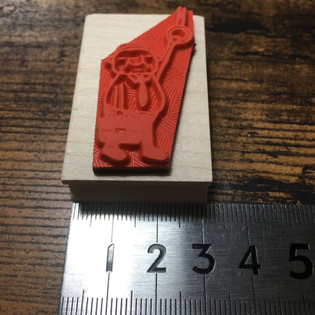 【岩井係長のつり革】デザインはんこ30x48mm_R142