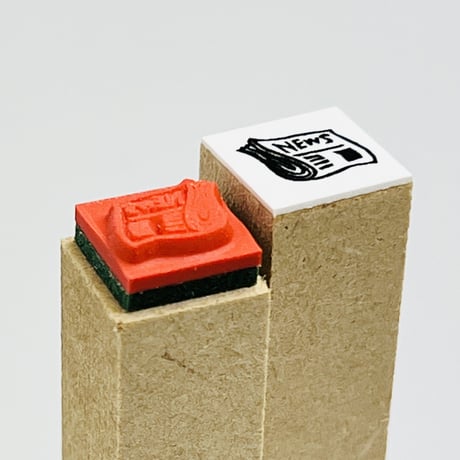 【ニュース10mm角】絵文字はんこ10x10mm_R681