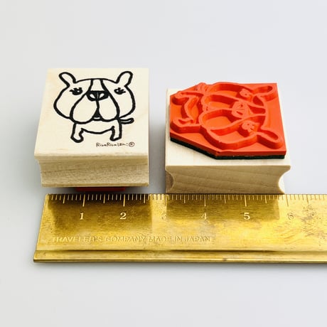 【お願いわんこ】デザインはんこ26x30mm_R660