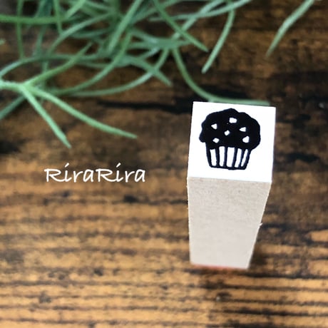 【マフィン10mm角】絵文字はんこ10x10mm_R163