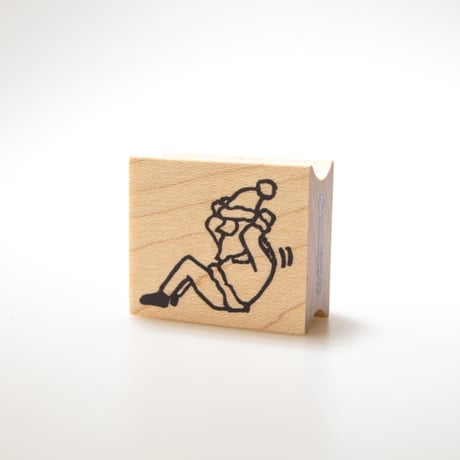 【サンタの腹筋】デザインはんこ26x30mm_R924