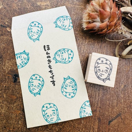 【ひょっとこ】デザインはんこ26x30mm_R072