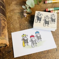 【岩井係長の鬼に金棒（エビフライ）】デザインはんこ40x48mm_R608