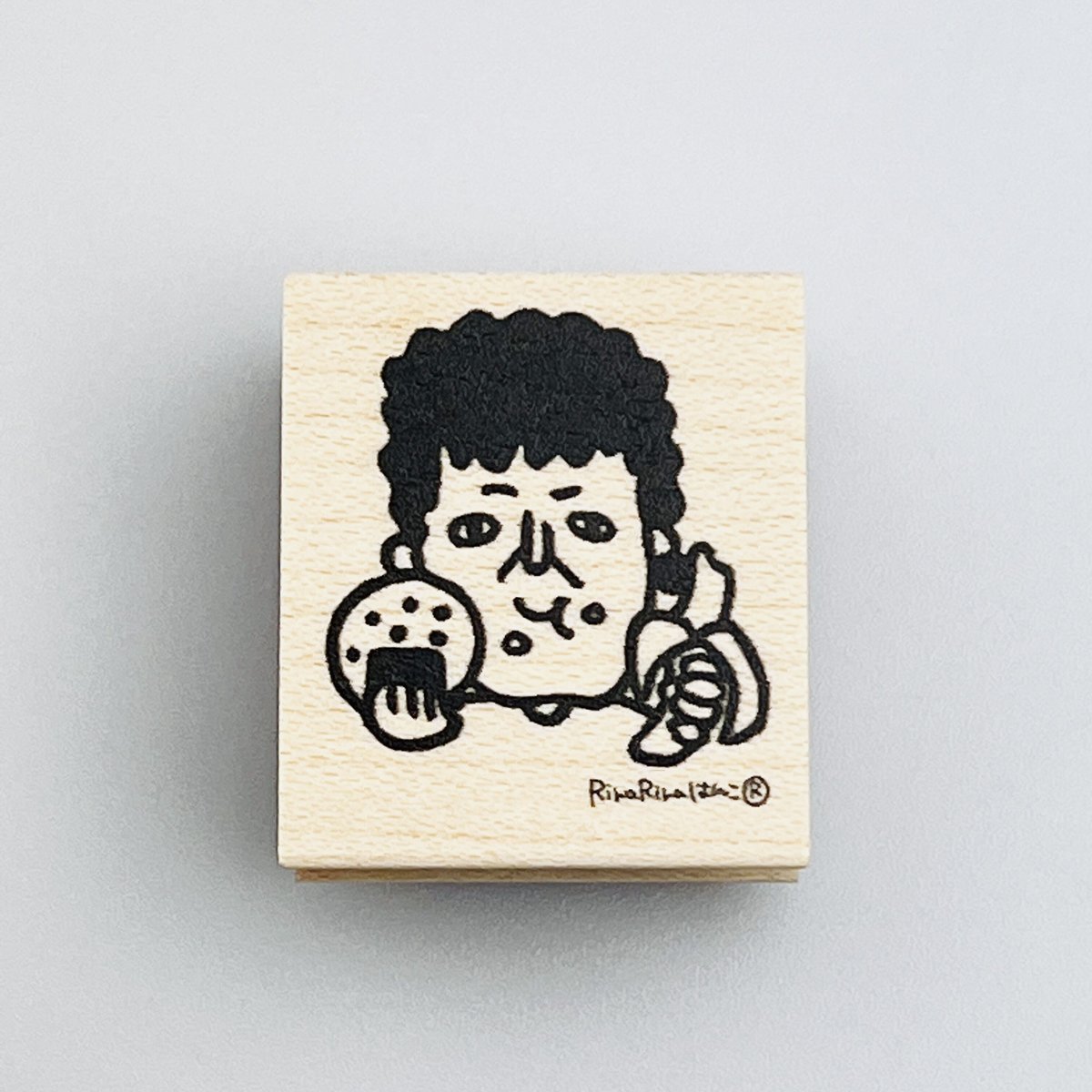 もぐもぐ関さん＊26mmx30mm＊ラバースタンプ＊R684 | RiraRira