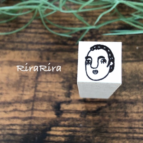 【アランくんの顔だけ15mm角】デザインはんこ15x15mm_R068